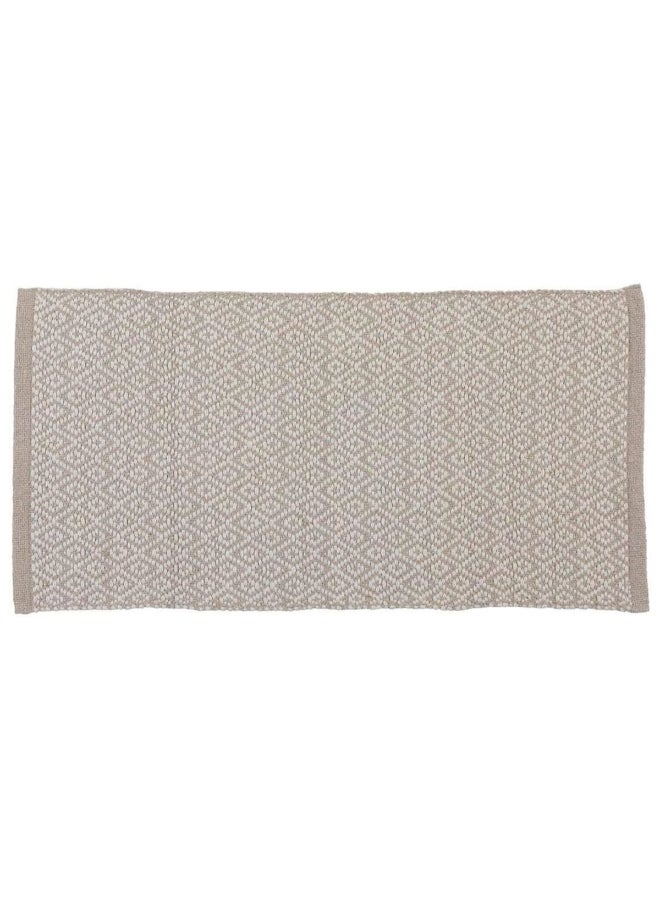 Tendance Braided Weave Rectangular Cotton Rug Beige 45 x 90 cm 71206161 - Image 1